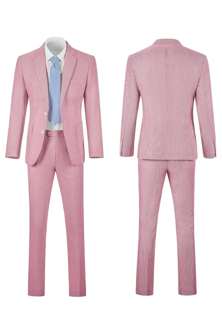 Men’s Striped Formal Suit Set | Two Piece