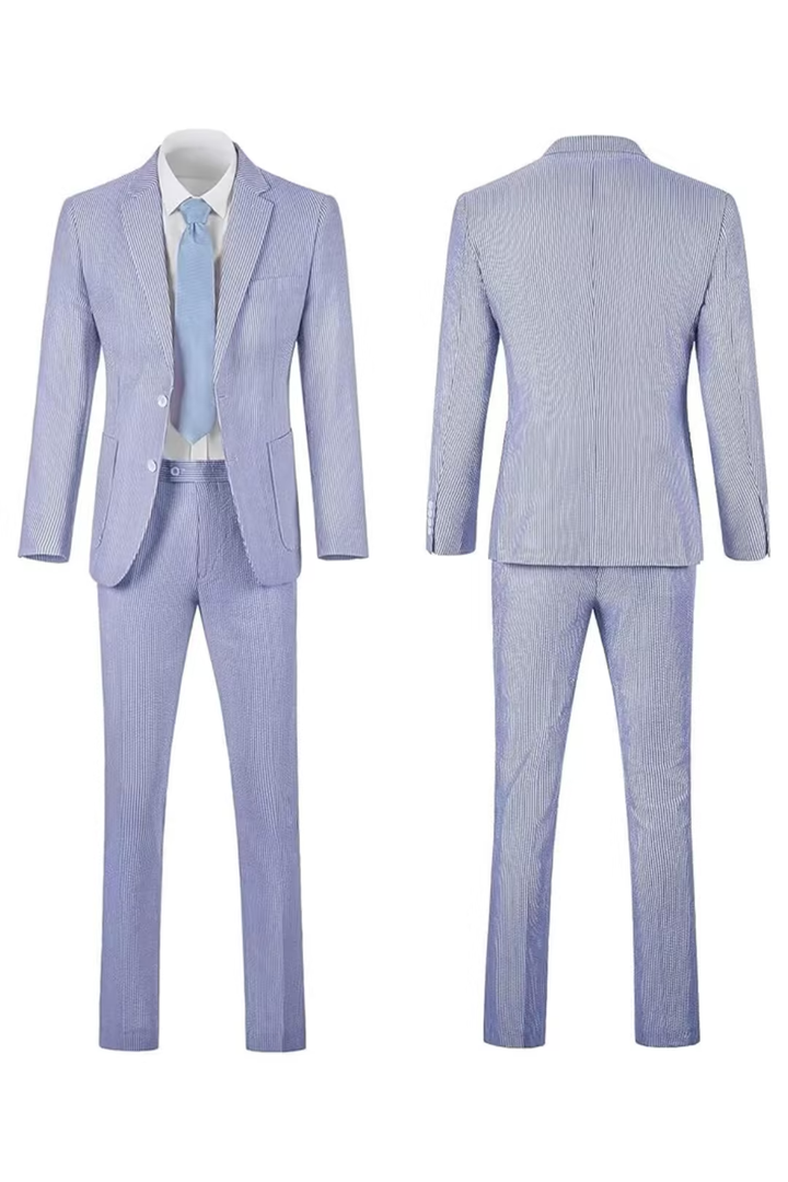 Men’s Striped Formal Suit Set | Two Piece