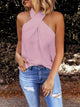Women’s Twist Neck Halter Top | Sleeveless