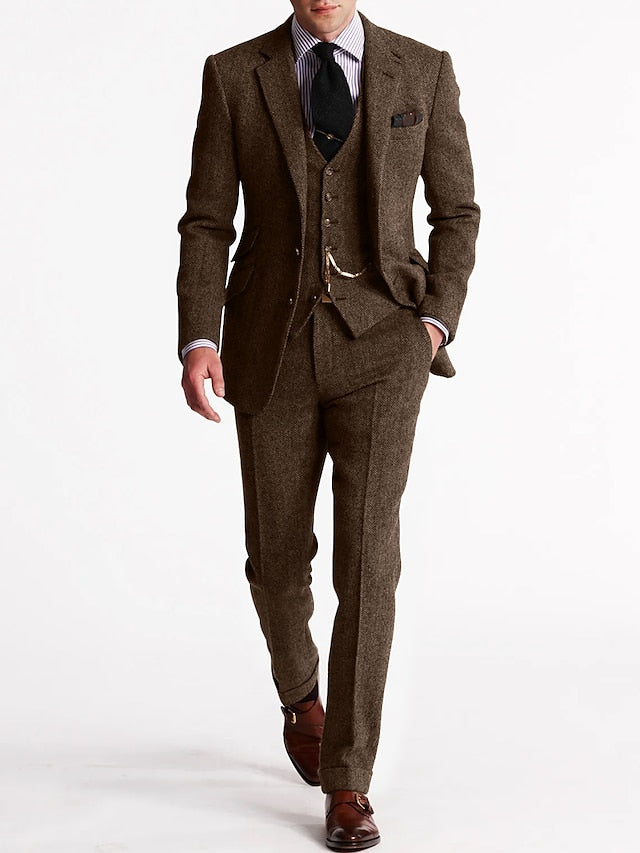 Ryker - Men's Tri-Set Nuptial Suit With Chest Pocket